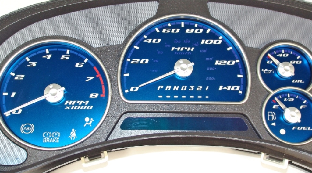 Speedometer Instrument Cluster Envoy Trailblazer All Years Rebuilt Ice Blue LEDs Pick your Mileage 