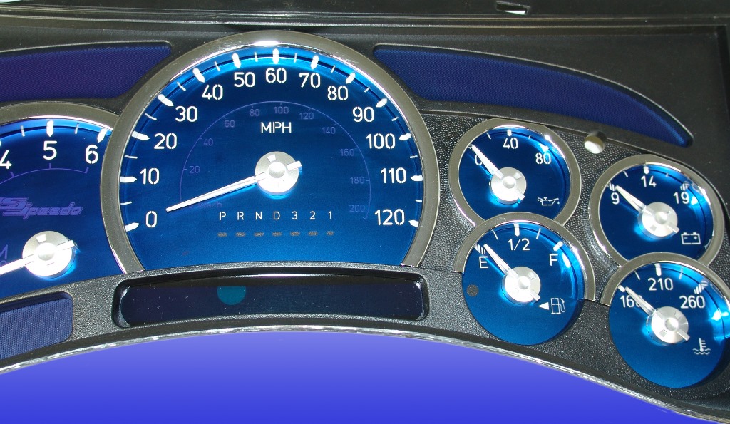 Aqua Edition Custom Gauge Face for 20062007 Hummer H2 Gas US Speedo