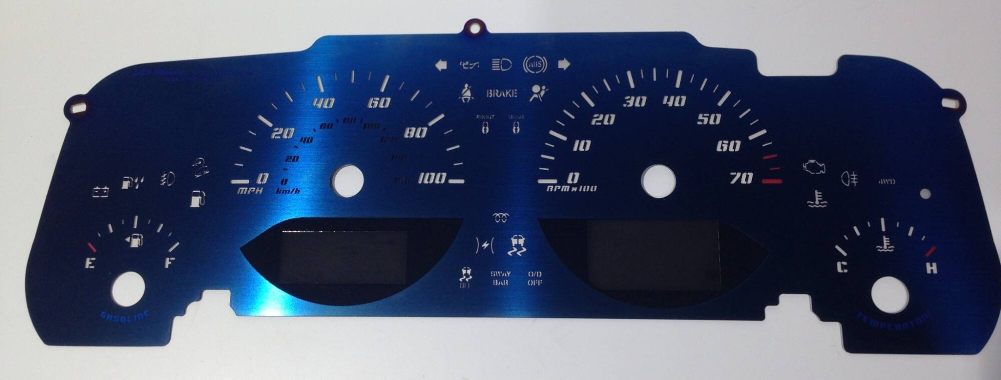 Aqua Edition Custom Gauge Face for 20072014 Jeep Wrangler Gas AQJK01