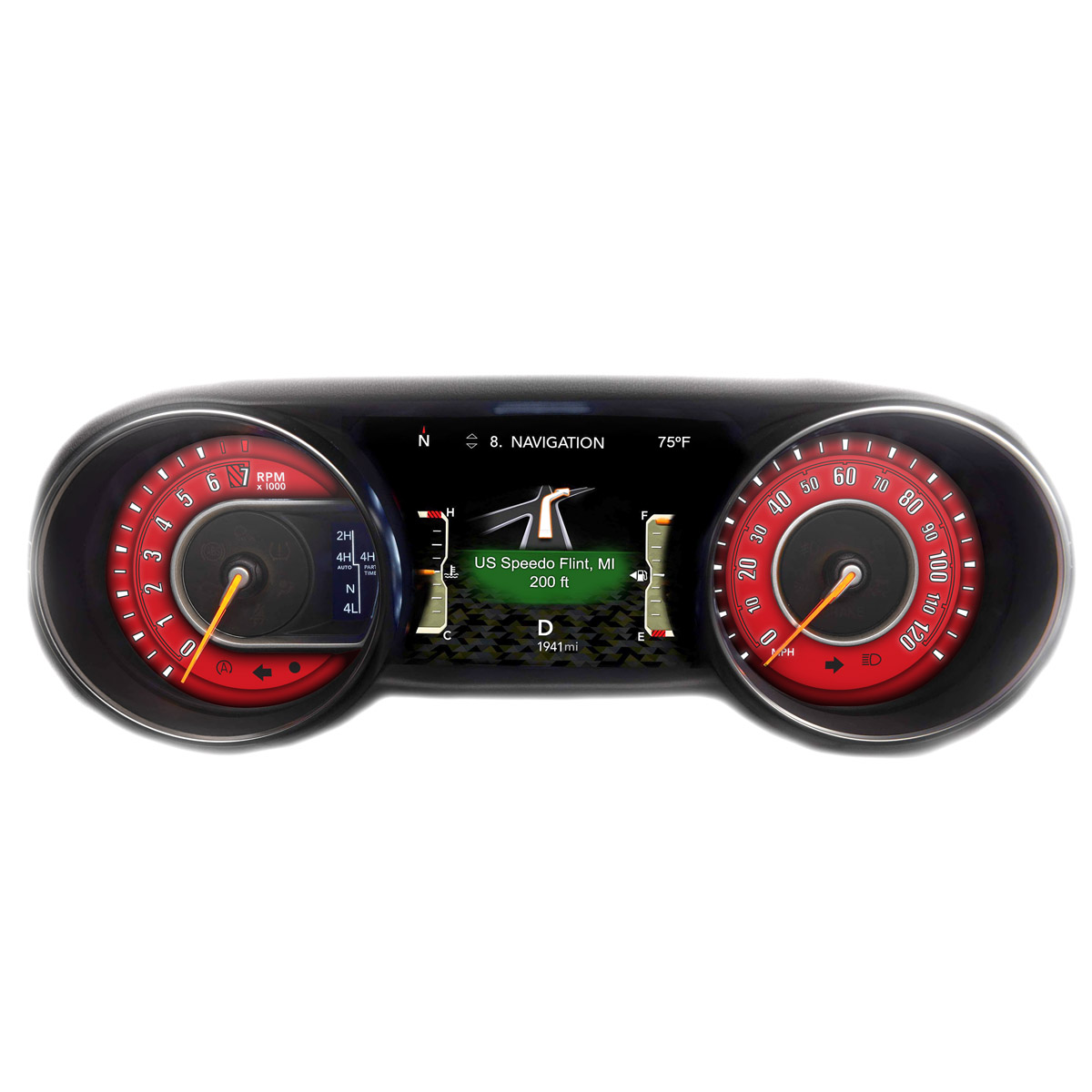 Daytona Edition Custom Gauge Face for 2018-2022 Jeep Wrangler JL and Jeep  Gladiator - WRA18JL - US Speedo - Everything Speedometer