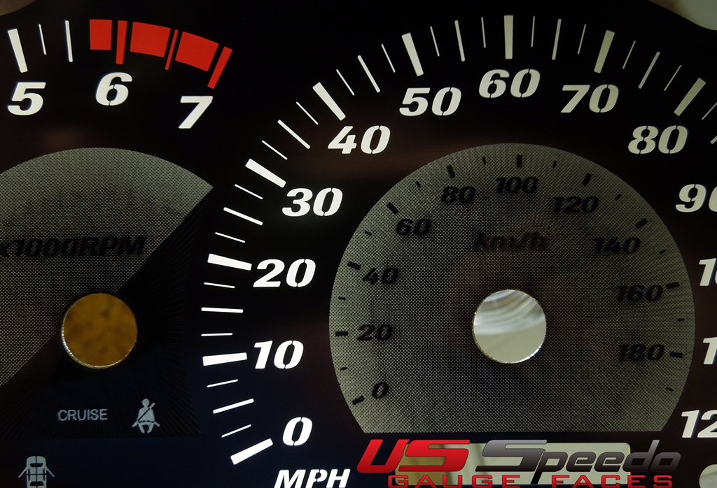 Stealth Edition Custom Gauge Face for 2005 Toyota Tundra Gas US