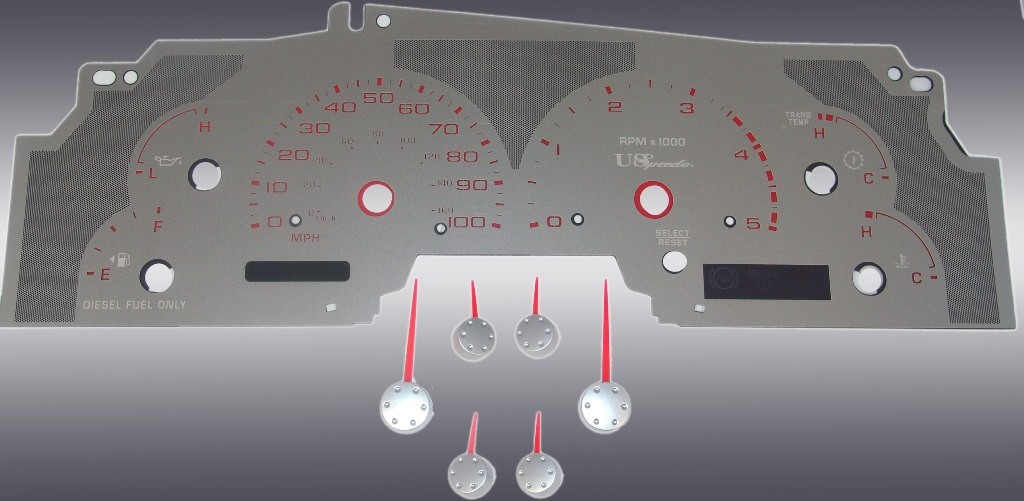 Stainless Edition Custom Gauge Face Kit US Speedo Everything