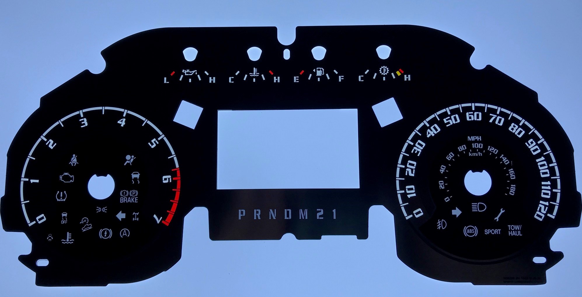 Stainless Edition Custom Gauge Face for 20152019 Ford F150 XLT Gas