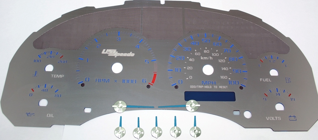 Stainless Edition Custom Gauge Face for 1998 2002 Chevrolet S10 Blazer Gas
