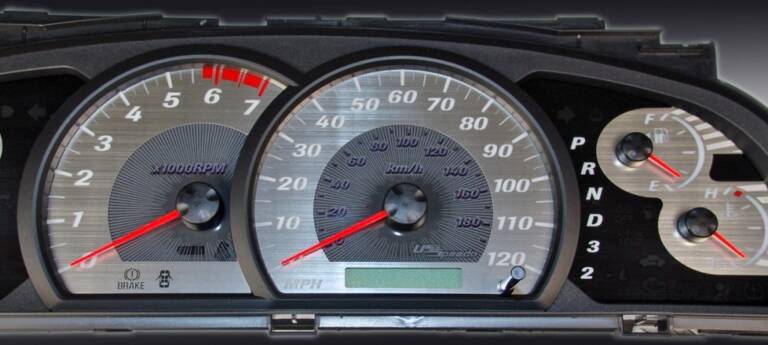 Stainless Edition Custom Gauge Face for 2005-2006 Toyota Tundra Gas