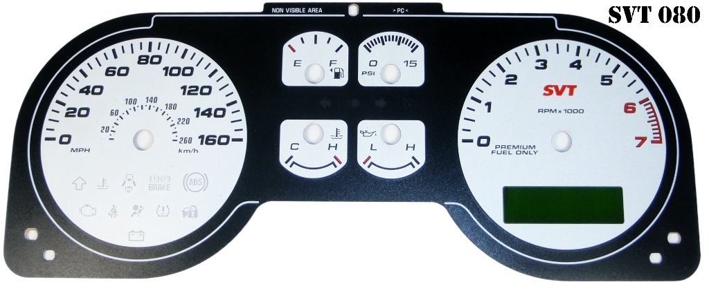 SVT Tach tachometer cluster Decal Cobra sticker Mustang speedometer gauge speedo