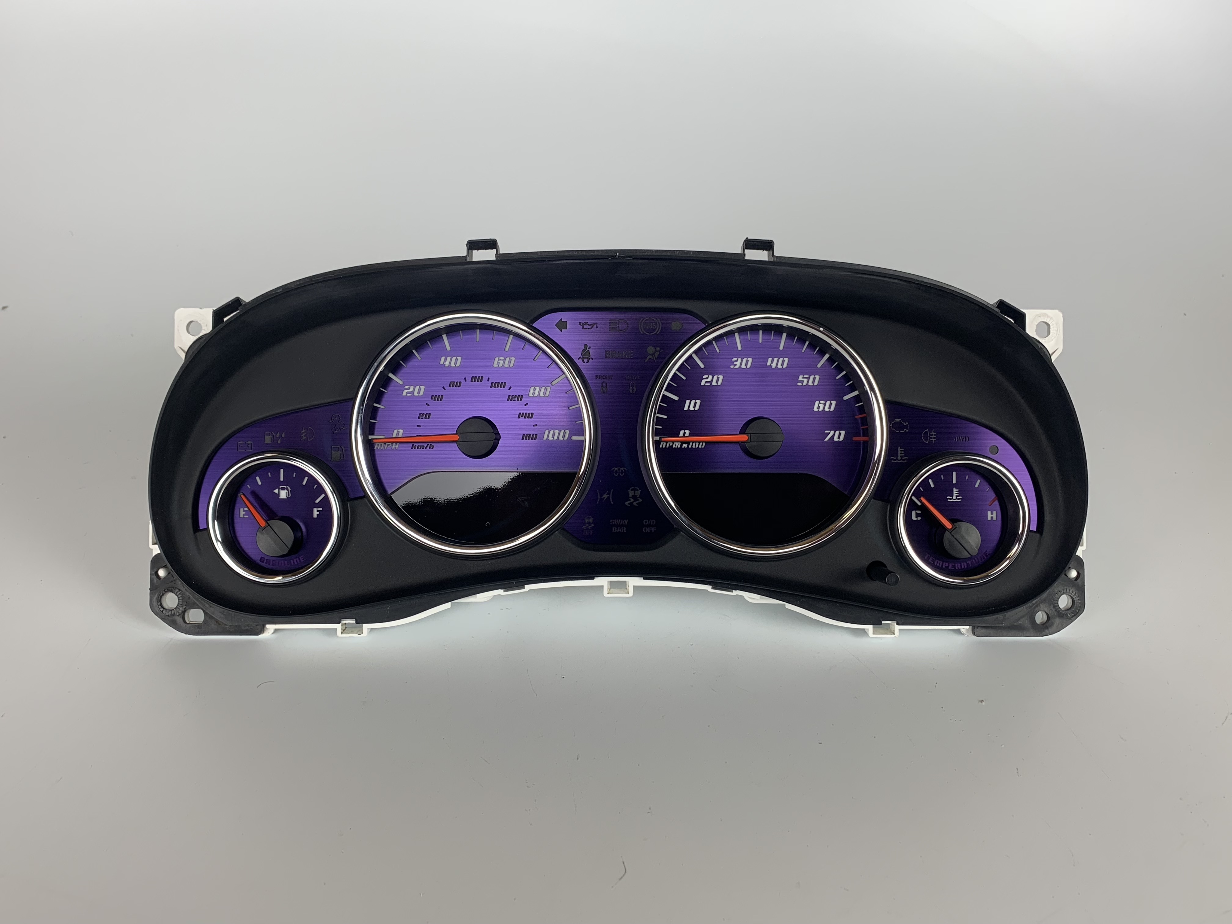 Amethyst Edition Custom Gauge Face for 2007-2014 Jeep Wrangler Gas - ATJK01  - US Speedo - Everything Speedometer