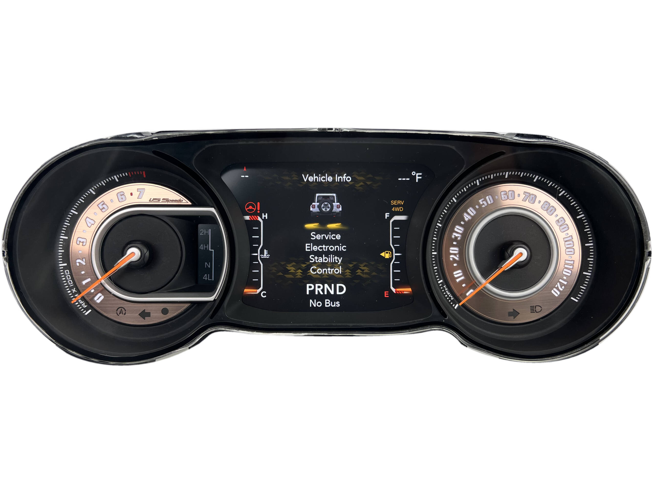 Rose Gold Edition Custom Gauge Face for 2018-2022 Jeep Wrangler JL and  Gladiator JT - US Speedo - Everything Speedometer