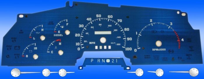 Aqua Edition Custom Gauge Face Kit