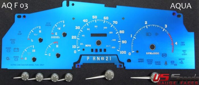 Aqua Edition Custom Gauge Face Kit