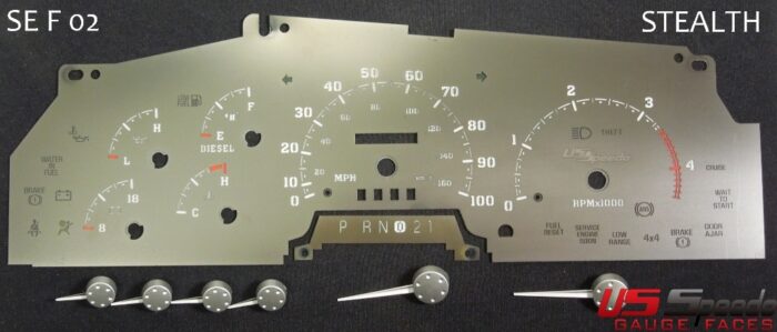 Stealth Edition Custom Gauge Face Kit