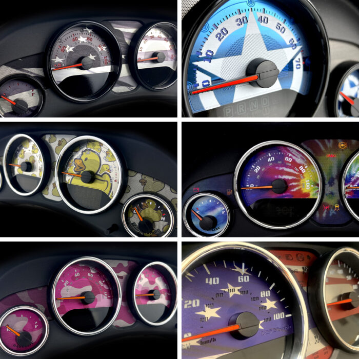 Custom Printed Stainless Edition Custom Gauge Face Kit