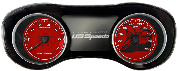 Officially Licensed Dodge Charger Scat Pack Custom Gauge Face Kit